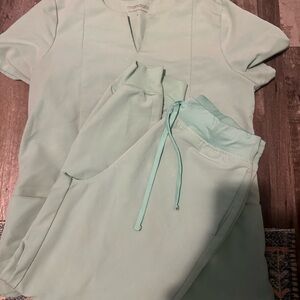 Mandala Light Green Activewear Set Jogger  Mint Green